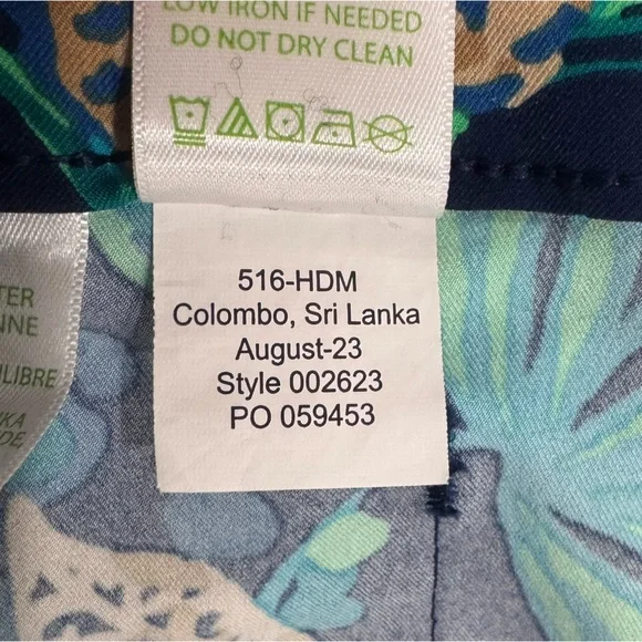 Lilly Pulitzer Vibrant Blue and Pink Cropped Corso Pants - Picture 9 of 10